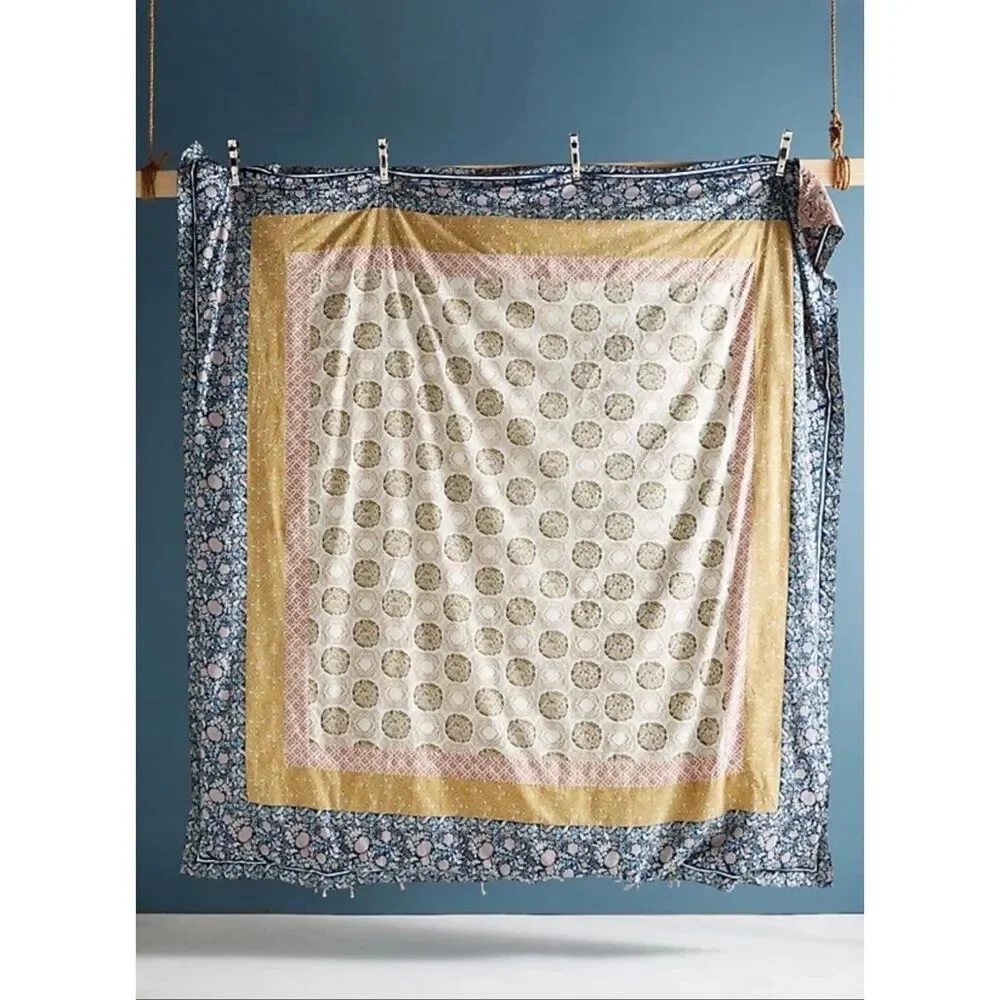 Anthropologie Meguro Cotton Slub Duvet Covern Queen Size EUC Duvet Only - Picture 1 of 8